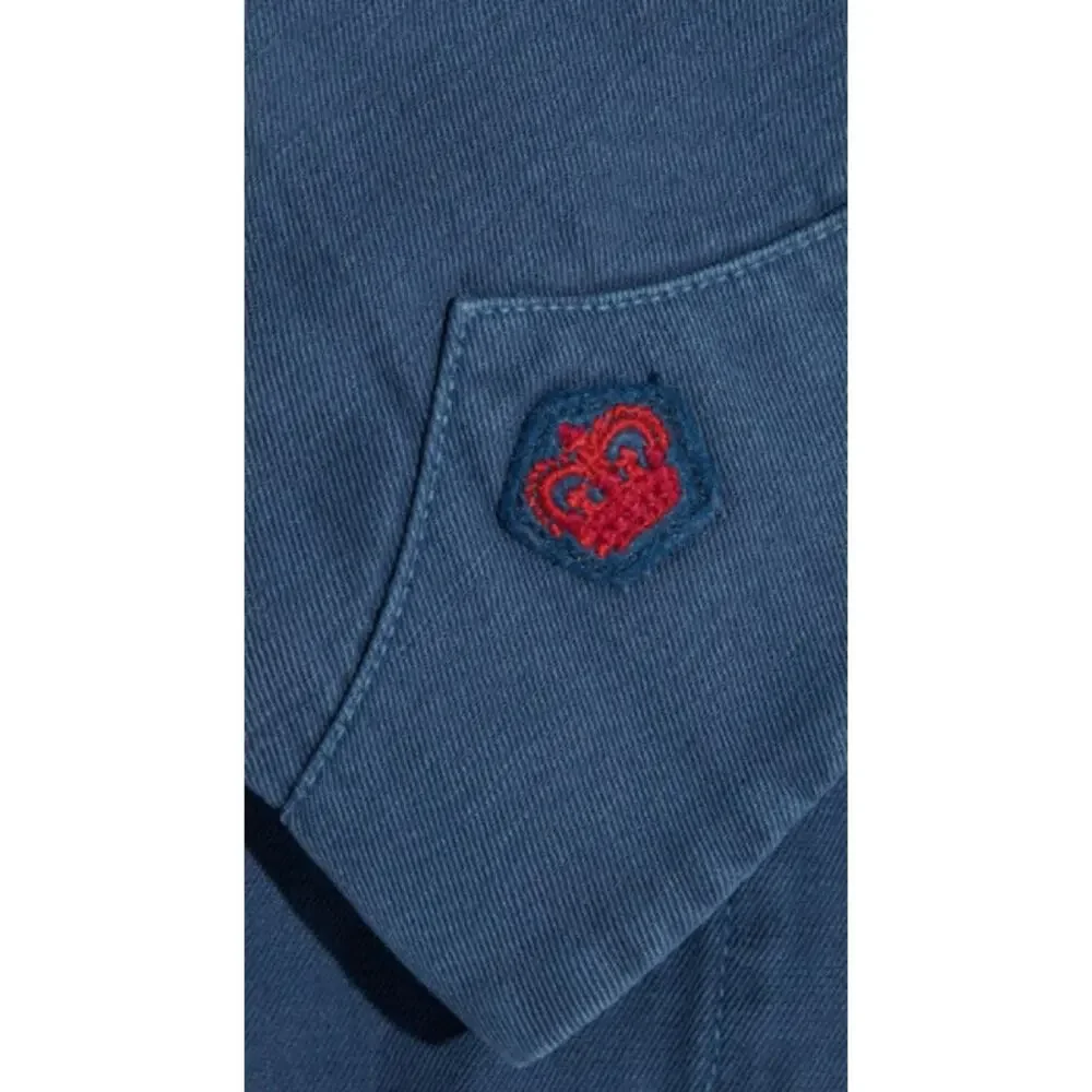 Nili Lotan French Army Appliquéd‎ Cotton Linen Blend Twill Jacket Size XS